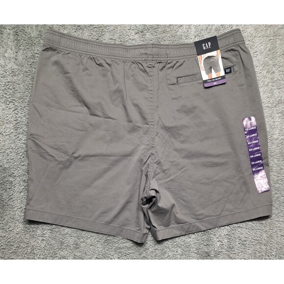 New Gap Shorts Mens XXL Stretch Twill Pull On Drawstring Elastic Waist Pockets - Picture 8 of 12